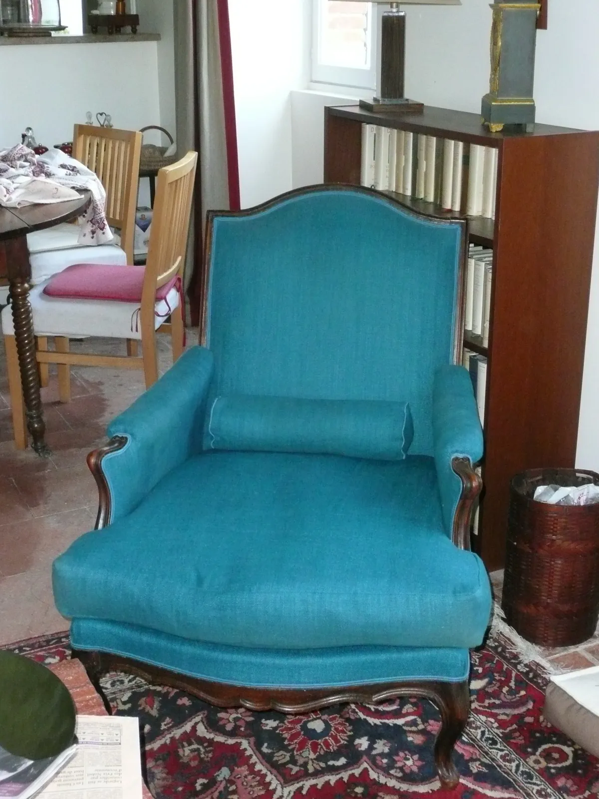 Bergère Louis XV turquoise