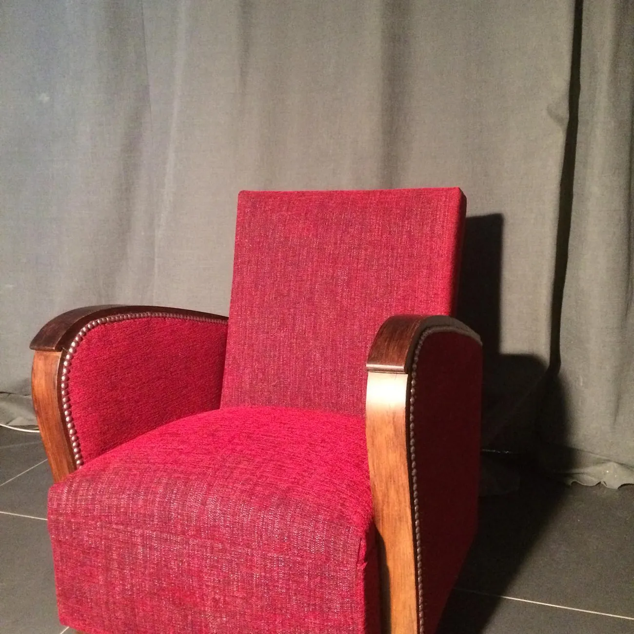 Fauteuil art déco rouge