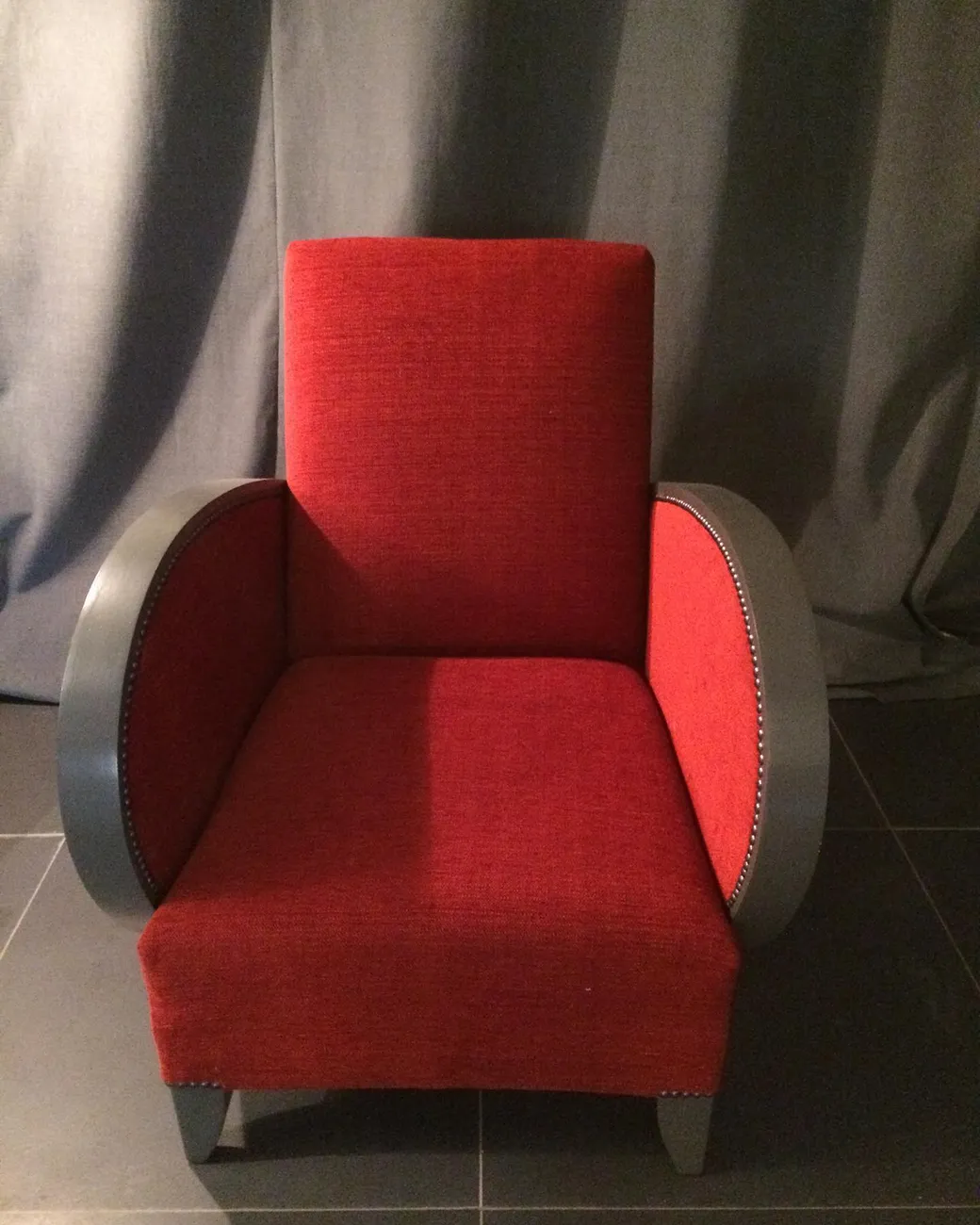 Fauteuil art déco rouge