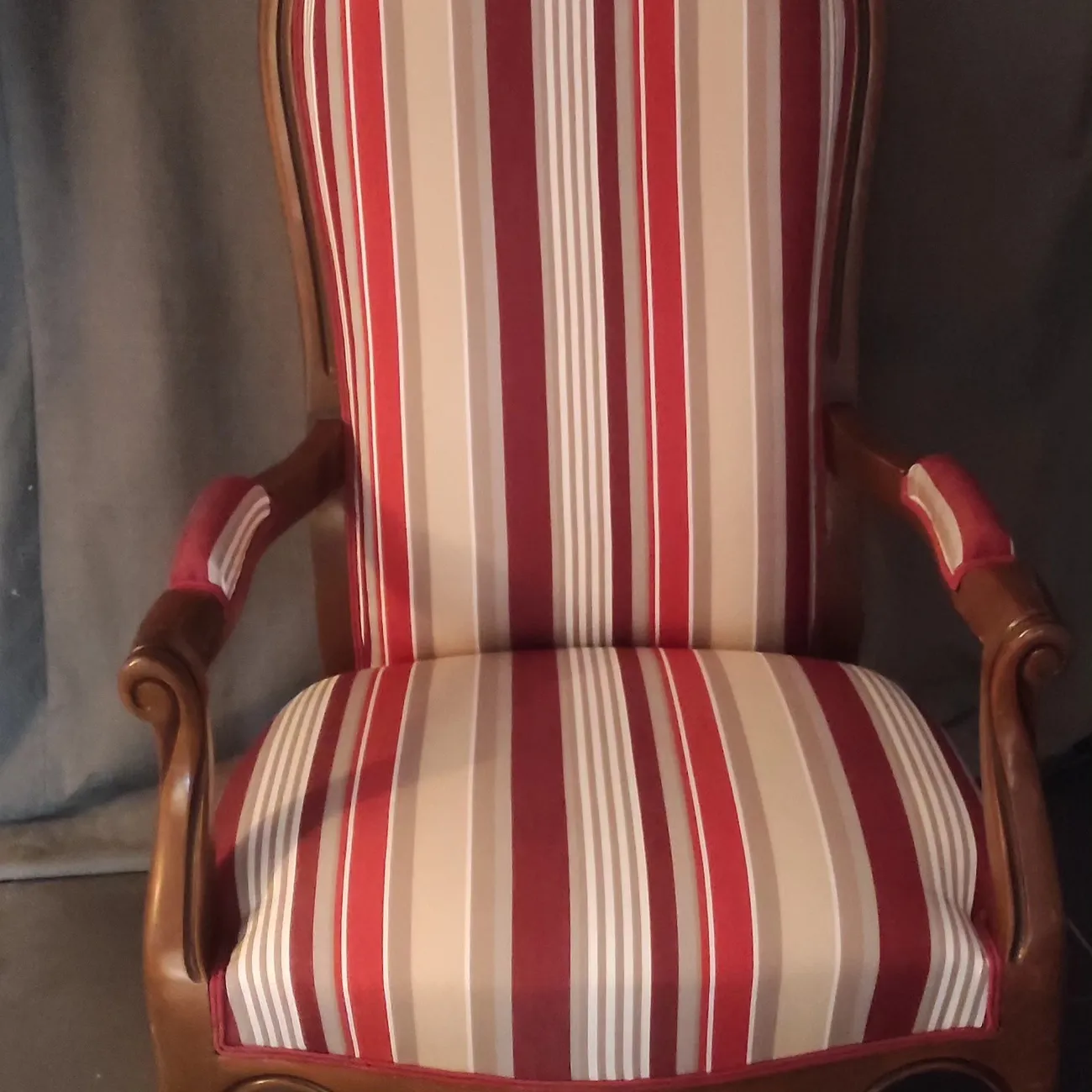 Bergère Louis XV rayée