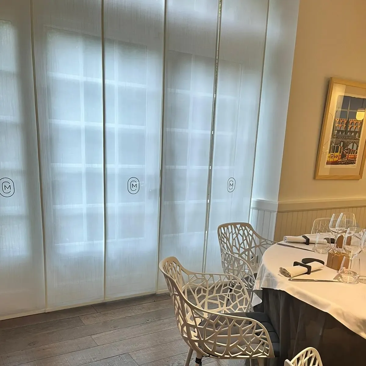 Panneaux japonais, restaurant Maison Castet