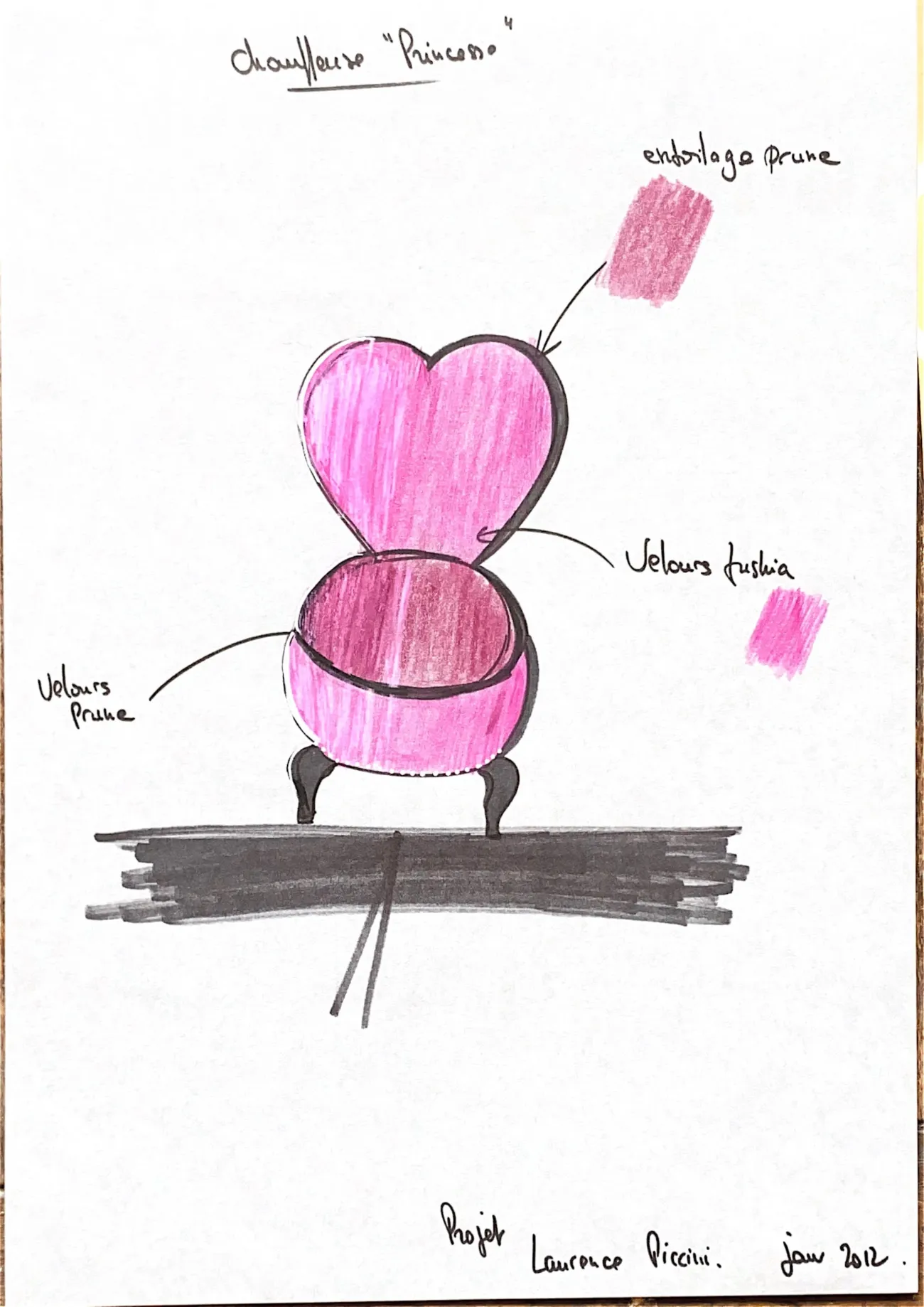 Dessin d'une chauffeuse
